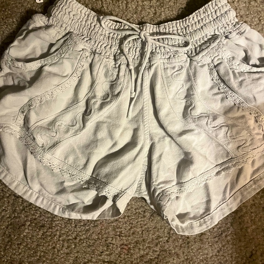 High Waist Women's Shorts in Light Gray